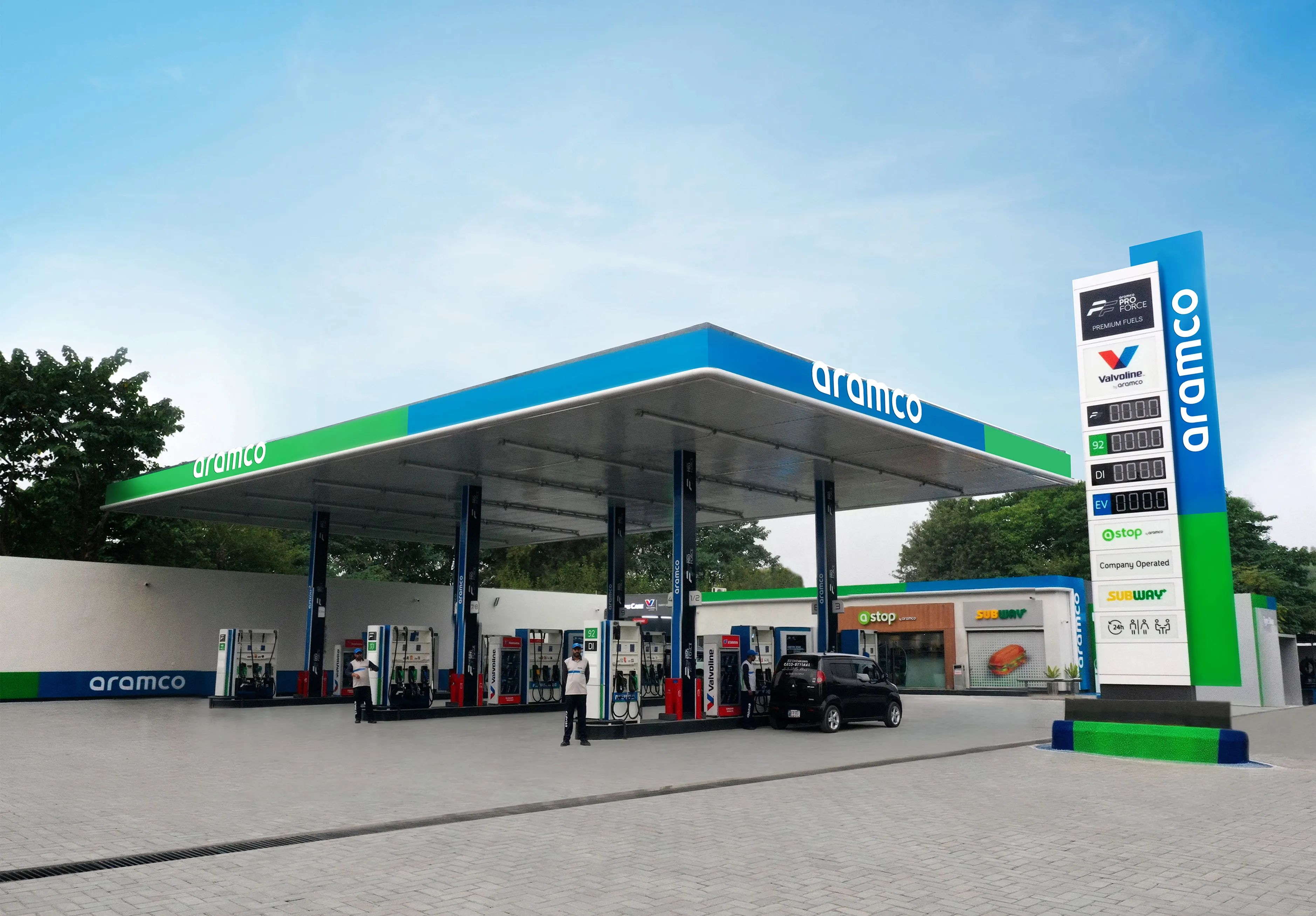 Aramco Stations Pakistan Day Banner
